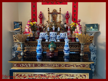 Bàn thờ gia tiên ba cấp siêu khủng